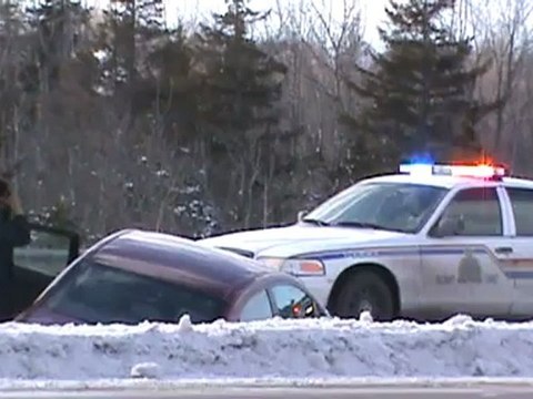 Accident Trans Canada Highway near Moncton Car VS Truck