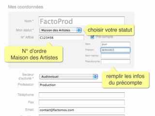Facturer avec Précompte MDA ou AGESSA avec le logiciel de facturation FACTOMOS.