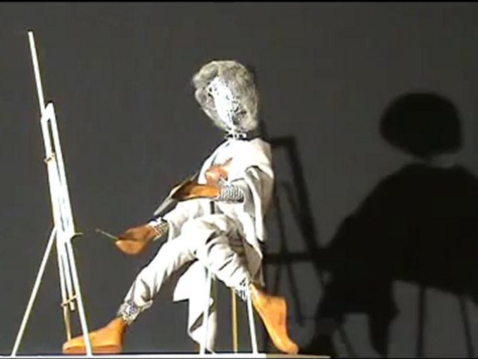 L'artiste peintre - automate - création Atelier du Clos de Moines - www.rpcom.com
