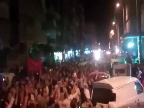 Syria فري برس حلب لكلاسة من أروع مسائيات بستان القصر حاشدة جدآ 19 6 2012 Aleppo