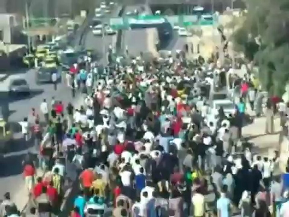 Syria فري برس حلب السكري  تشييع الشهيد أحمد تصوير من الأعلى 19 6 2012  ج1 Aleppo