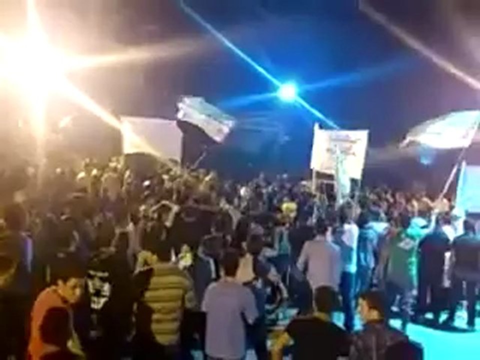 Syria فري برس دمشق حي برزة مسائية الثوار ارحل 19 6 2012 Damascus