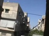 Syria فري برس حماة المحتلةالمحتلة اصوات القصف على حي جنوب الملعب 19 6 2012 Hama