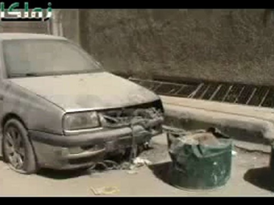 Syria فري برس ريف دمشق زملكا أثار القصف واطلاق النار من حواجز الاحتلال الأسدي على ممتلكات المواطنين 18 6 2012  ج2 Damascus