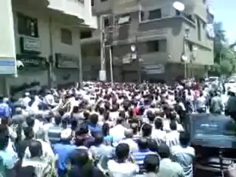 Syria فري برس ريف دمشق جديدة عرطوز البلد تشييع الشهيد عبد الهادي الخطيب 18 6 2012 Damascus