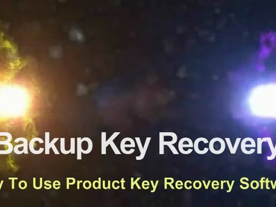 Backup Key Recovery - Recover Product Keys from a Crashed Hard Drive