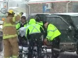 Moncton Salt Truck and Truck Accident & Fire Truck and car