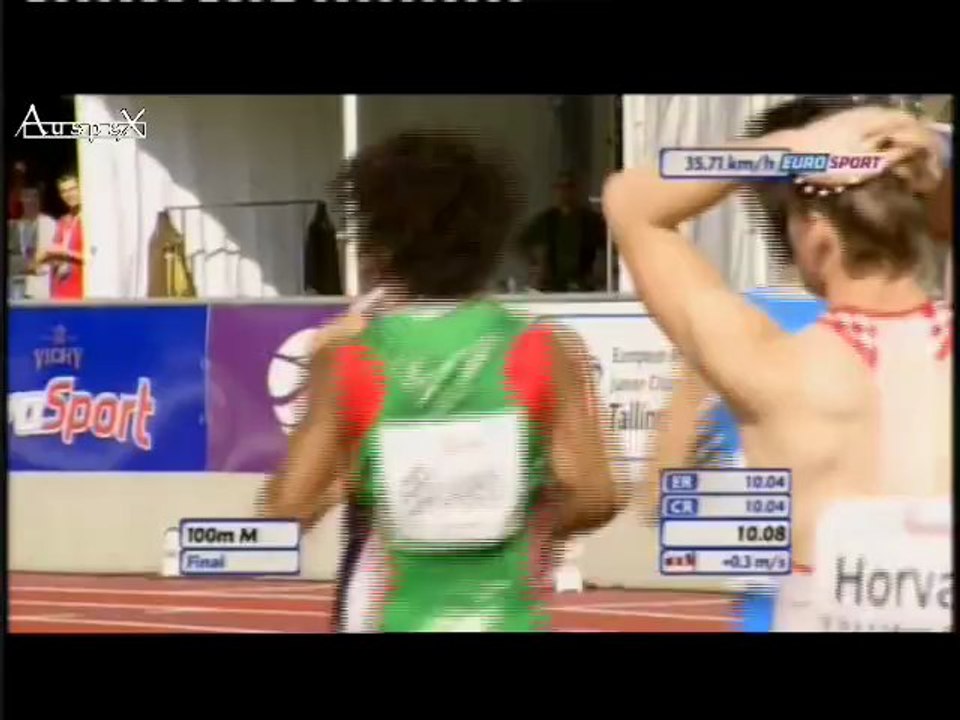 Championnats d'Europe junior 2011 finale Vicaut 10.07