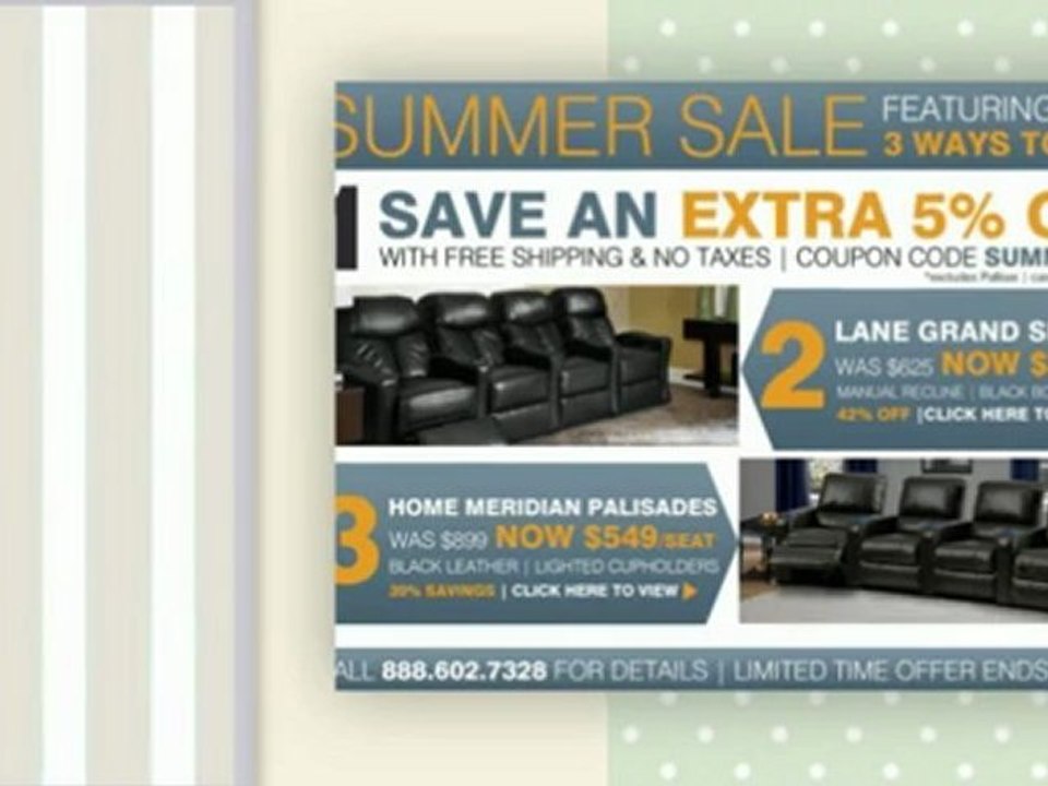 Summer Sales Event on Palliser Theatre Seating at Theater Seat Store