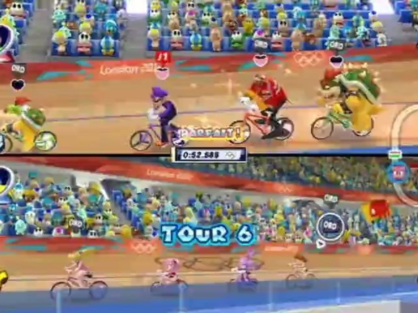 Mario et Sonic aux Jeux Olympiques de Londres 2012 - Cyclisme sur Piste :  Poursuite par équipes (VS) - Vidéo Dailymotion