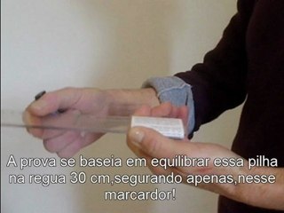 prova pilha na regua