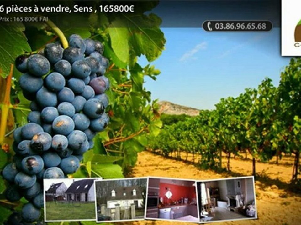 Maison 6 pièces à vendre, Sens , 165800€