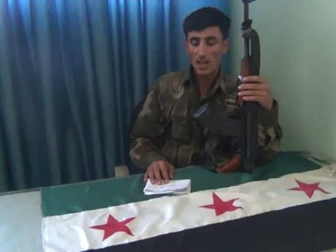 Syria فري برس كتيبةالتوحيد انشقاق المجند معن السعيد عن حفظ النظام19 6 2012 Syria