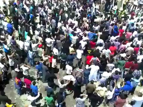 Syria فري برس حلب منبج مظاهرة في السوق الرئيسي20 6 2012 Aleppo