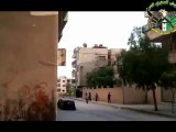 Syria فري برس حماه المحتلة عملية قوية لكتيبة عمرو بن العاص رفع علم الاستقلال 20 6 2012 Hama