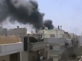 Syria فري برس حمص جورة الشياح احتراق المباني من القصف الصاروخي 20 6 2012 ج2 Homs