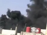 Syria فري برس حمص جورة الشياح احتراق المباني من القصف الصاروخي 20 6 2012 ج1 Homs