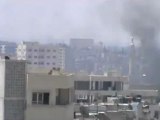Syria فري برس حماه المحتلة منطقةالحاضر تصاعد الدخان من الحي   20 6 2012 Hama