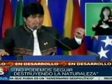 Evo Morales: la Economía Verde es el capitalismo ambiental