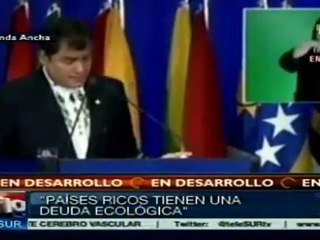 Paises tienen responsabilidad ecológica diferenciada: Correa