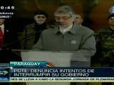 Lugo no renunciará a presidencia de Paraguay