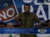 Capriles: Nadie cree que después de 14 años el Gobierno haga algo por la seguridad