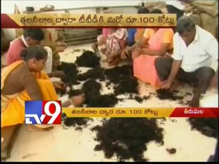 TTD earns Rs.100 crores from tonsuring