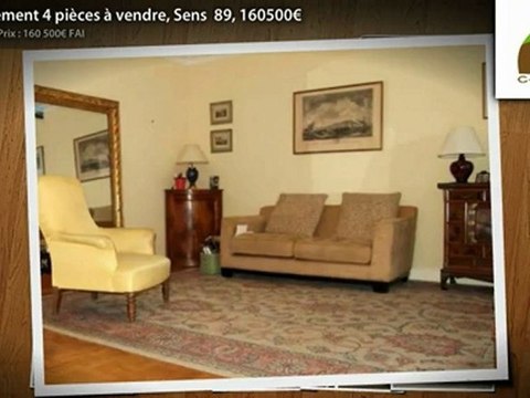 Appartement 4 pièces à vendre, Sens 89, 160500€