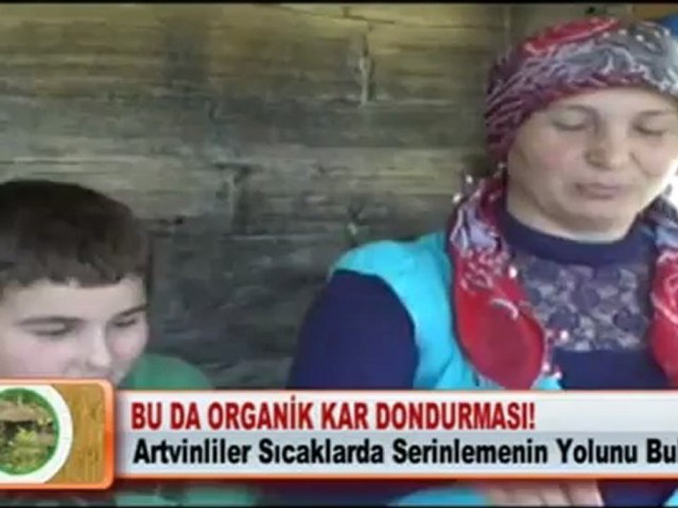 BU DA ORGANİK KAR DONDURMASI!