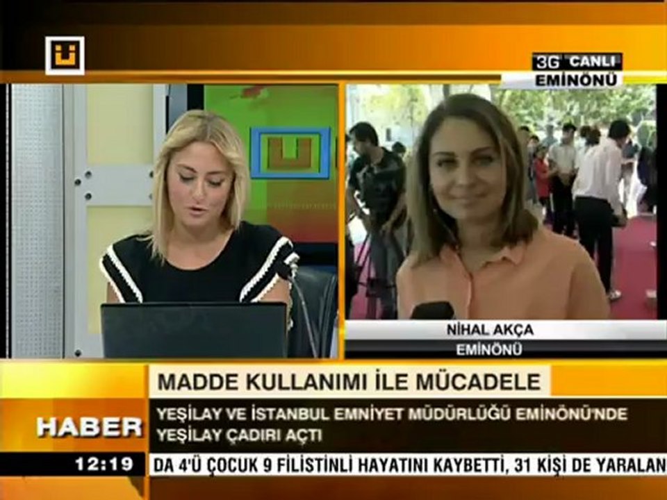 22 Haziran 2012 Nihal AKÇA Yeşilay Çadırında 3G ile canlı bağlantı ülke tv