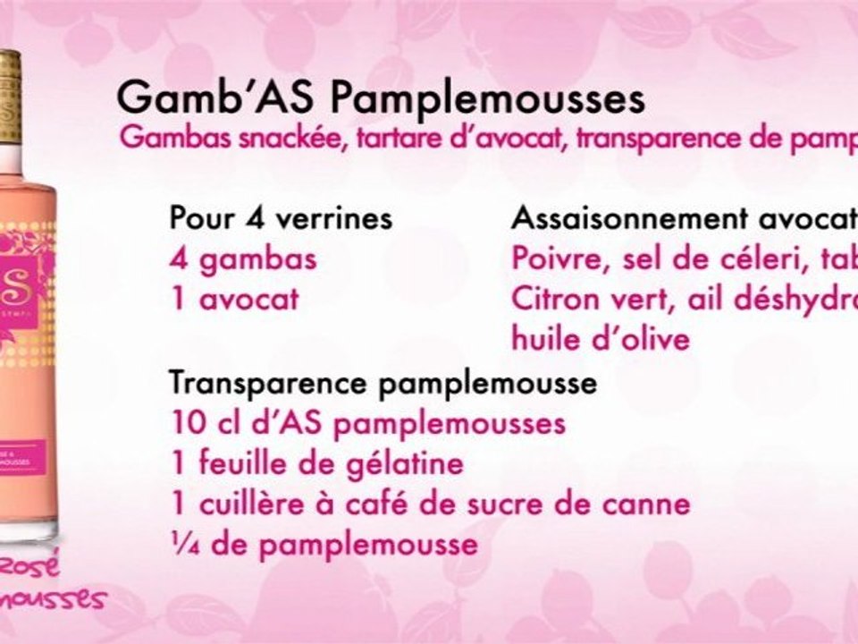 APERO SYMPA - RECETTE VERRINES GAMBAS PAMPLEMOUSSES + ROSE PAMPLEMOUSSE