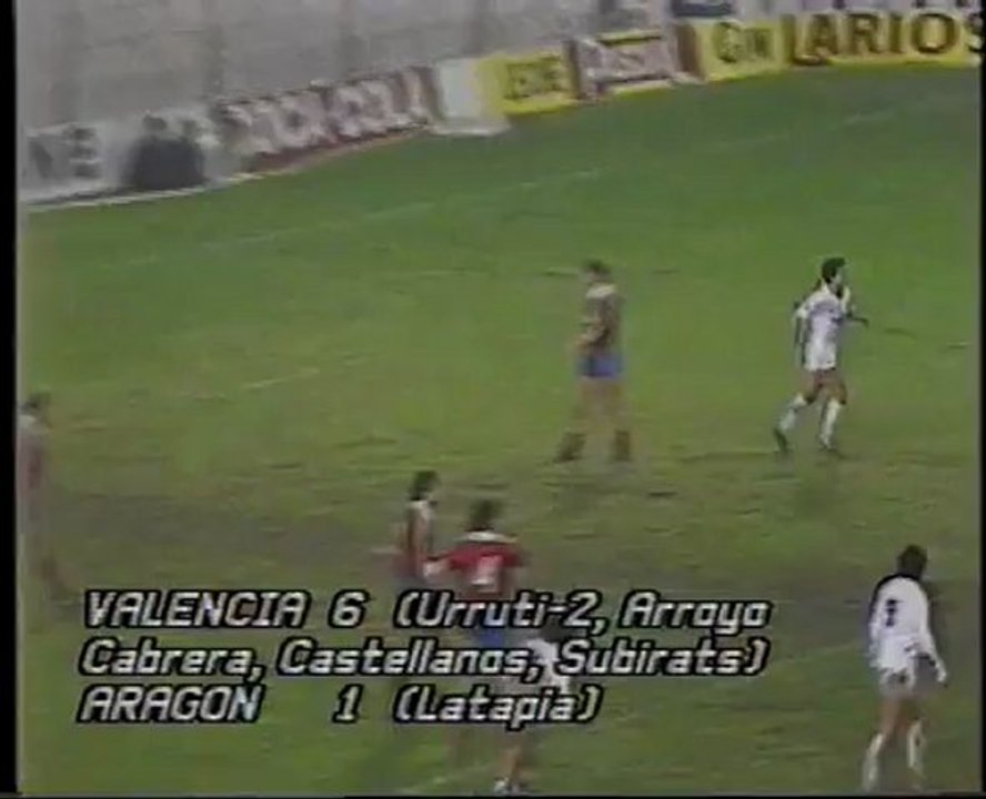 1985.11.27: Valencia CF 6 - 1 Aragon (Resumen)