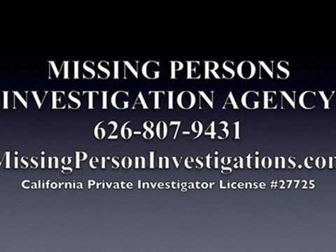 PASADENA PRIVATE INVESTIGATOR & MISSING PERSONS SPECIALIST IN PASADENA, CALIFORNIA