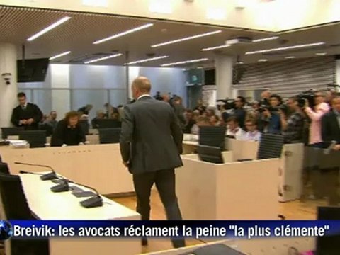 Breivik: les avocats demandent la peine la plus clémente