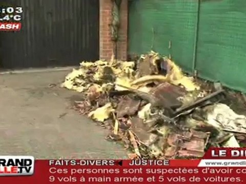 Une maison ravagée par la foudre à Marquette-Lez-Lille