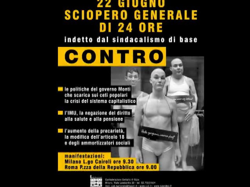 Sciopero generale 22 giugno 2012