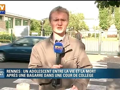 Un collégien toujours entre la vie et la mort après une bagarre à Rennes