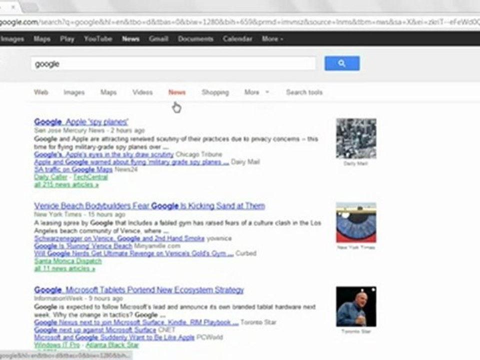 Google testing new search layout