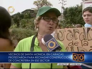 Vecinos de Santa Mónica, Chuao y Cumbres de Curumo protestan por concretera
