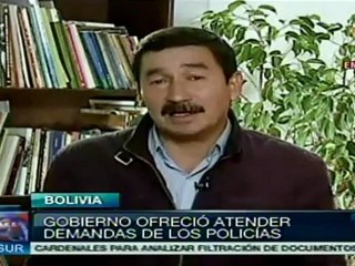 Continúa huelga de policías en Bolivia