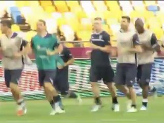 L'allenamento dell'Italia a Kiev