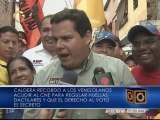 Juan Carlos Caldera instó a los venezolanos a actualizar sus huellas dactilares en el CNE