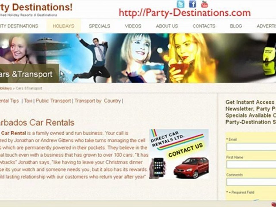 Tips on Holiday Car Rentals From Party Destinations