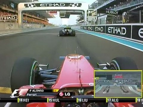 F1 2010 - R19 - Alonso onboard start Abu Dhabi