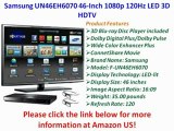 BEST BUY Samsung UN46EH6070 46-Inch 1080p 120Hz LED 3D HDTV with 3D Blu-ray Disc Player (Black)