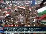 Celebran triunfo del Mohamed Mursi en Egipto