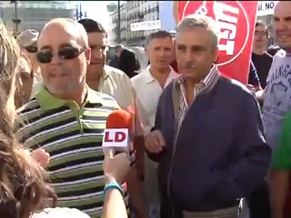 Los ciudadanos se enfrentan a los sindicalistas en Gran Vía