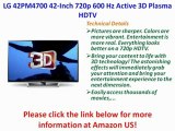 LG 42PM4700 42-Inch 720p 600 Hz Active 3D Plasma HDTV REVIEW | LG 42PM4700 42-Inch HDTV SALE