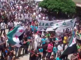 Syria فري برس ادلب  بلدة كفرعويد مظاهرة يوم الاحد 24 6 2012 Idlib