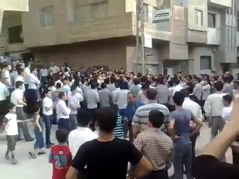 Syria فري برس ريف دمشق حلبون خروج مظاهرة حاشدة طالبت باسقاط النظام 24 6 2012 Damascus